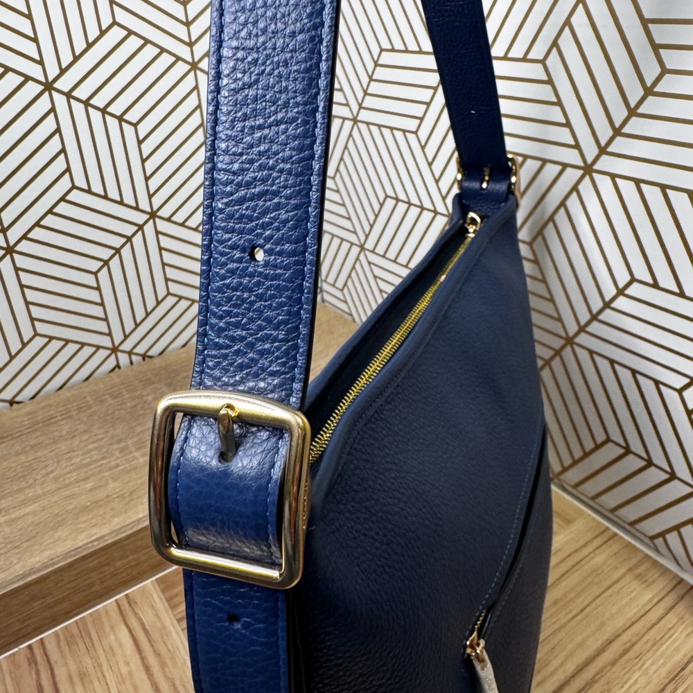 NWT Coach Jude Duffle Bag in Gold/Deep Blue - Picture 3 of 14